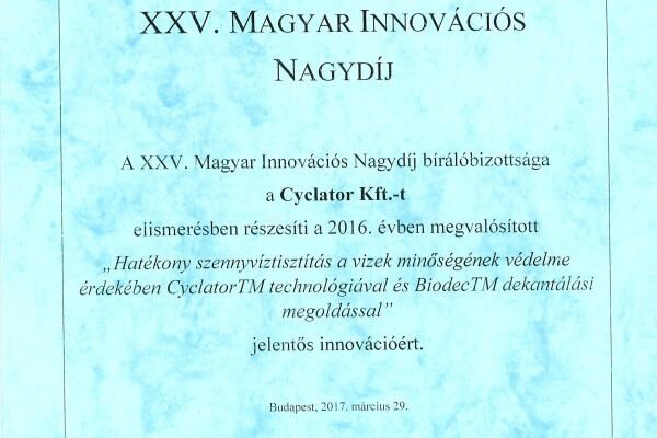 XXV. Hungarian Innovation Grand Prize 